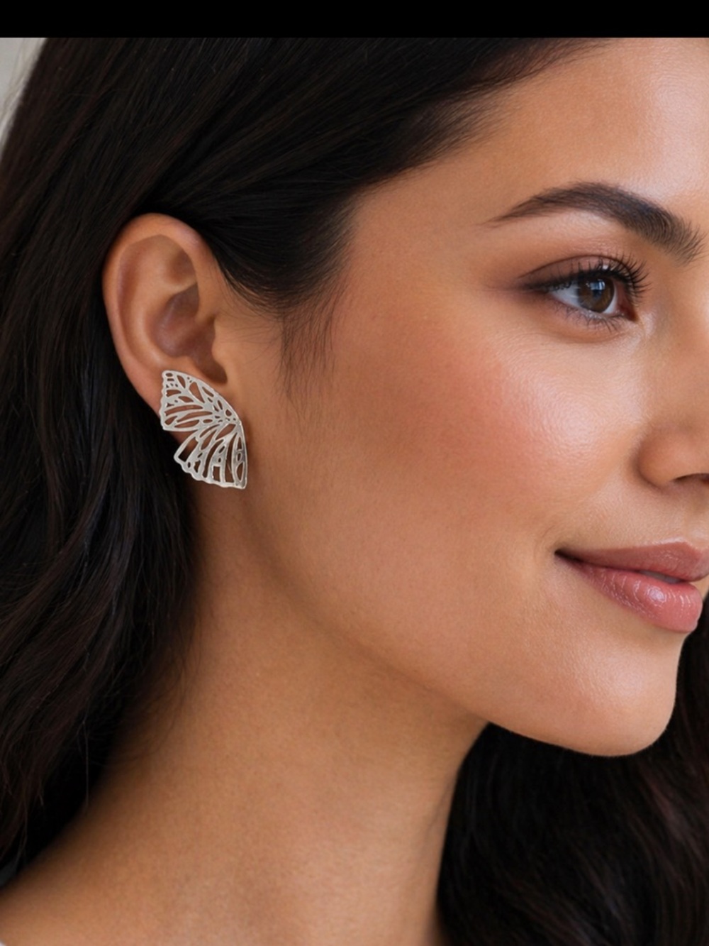 Plunder Silver Butterfly Wing Earrings